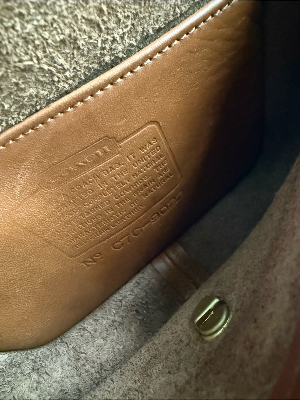 Vintage Coach Bag Winnie Mini Willis Style #9023 Brown Leather Crossbody 1990s - Picture 11 of 14